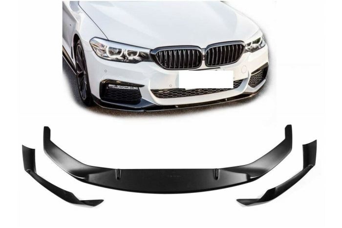 BMW 5 Series G30 G31 3PC Matte Black M Performance Front Splitter 