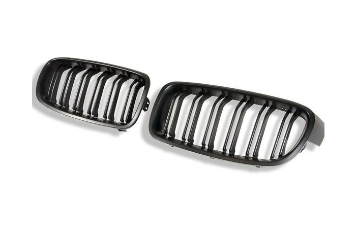 F30/31 matte black grilles twin slat