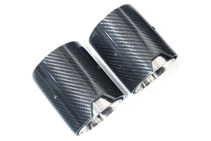 BMW F40/F44 135I & 235I CARBON FIBRE EXHAUST TIPS - CHROME (SET OF 2)