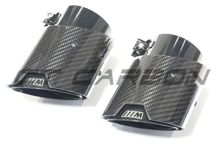 BMW M2, M3, M4 G87/G80/G81/G82/G83 CARBON EXHAUST TIPS - BLACK (SET OF 4)