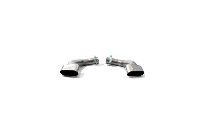 Exhaust trim extensions, 2 x flat oval