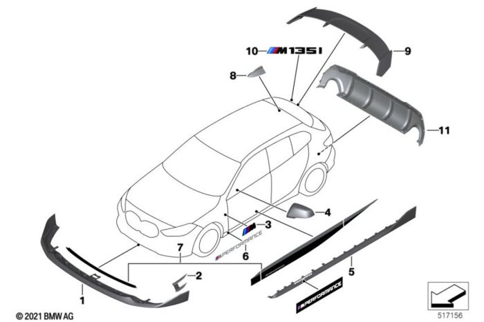 Genuine BMW M Performance Foil Application Frozen Black