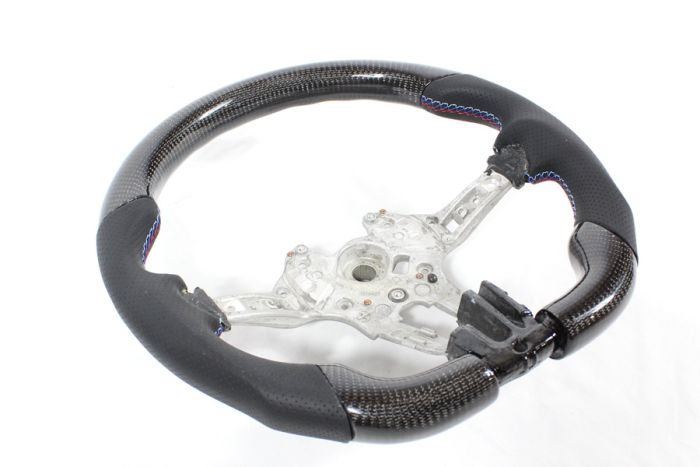 BMW FXX CARBON FIBRE / LEATHER FLAT BOTTOM STEERING WHEEL