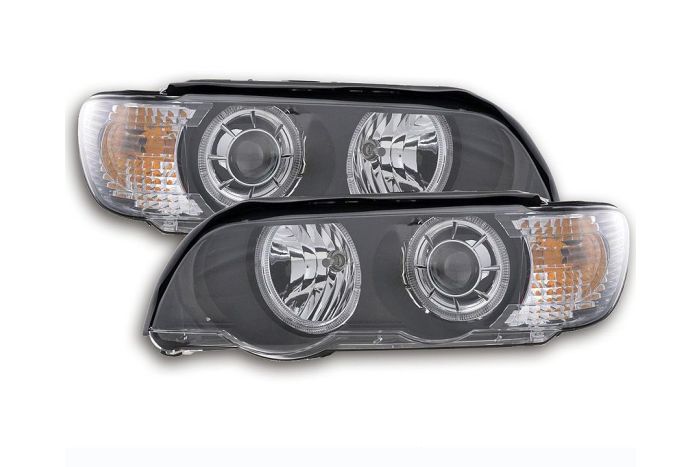 E53 X5 Angel eye headlamp set without xenon