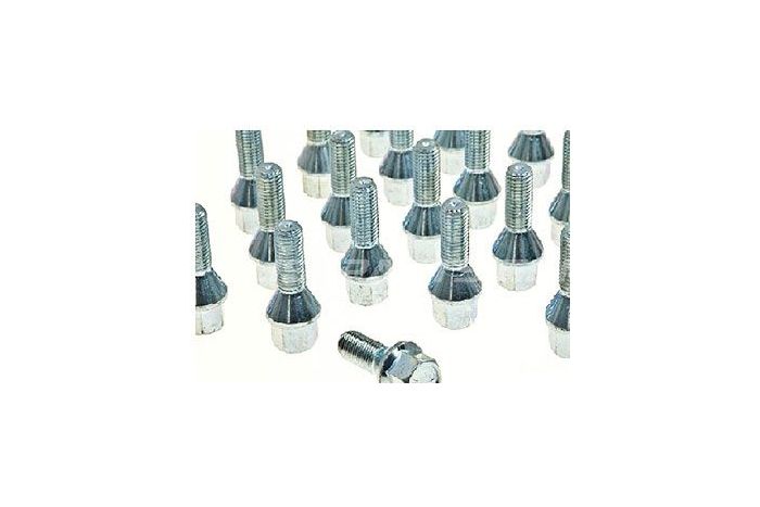 Polished wheel bolts set