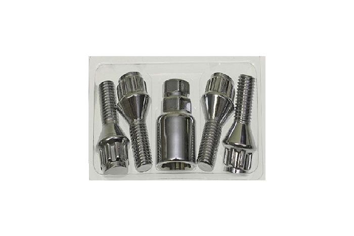 Security locking wheel bolt set