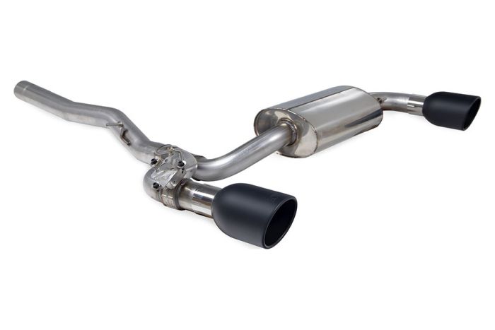 Scorpion Exhaust GPF-Back System with Elect. valve, Indy black ceramic tailpipes for M135i xDrive (F40) GPF model