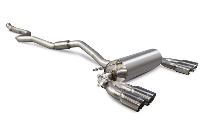 Scorpion Exhaust Cat-Back System with Elect. valve, Daytona tailpipes for M2 F87 Non GPF Model Only