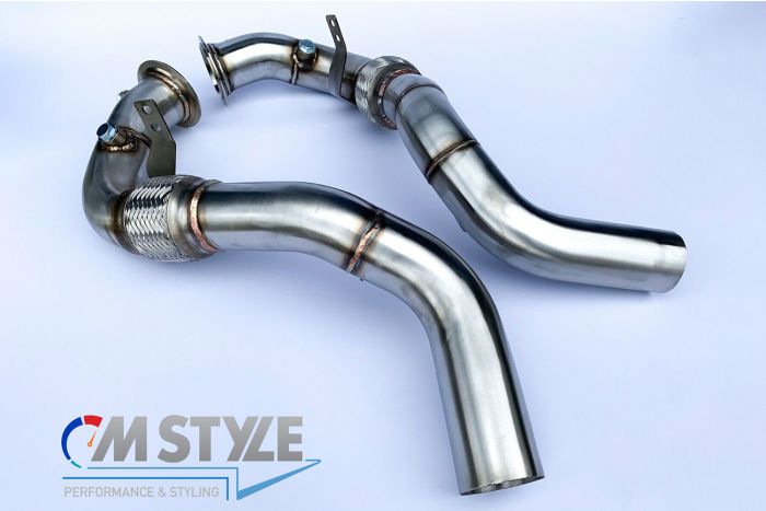 MTC MOTORSPORT F85 X5M F86 X6M STAINLESS STEEL DECAT DOWNPIPE EXHAUST PIPES