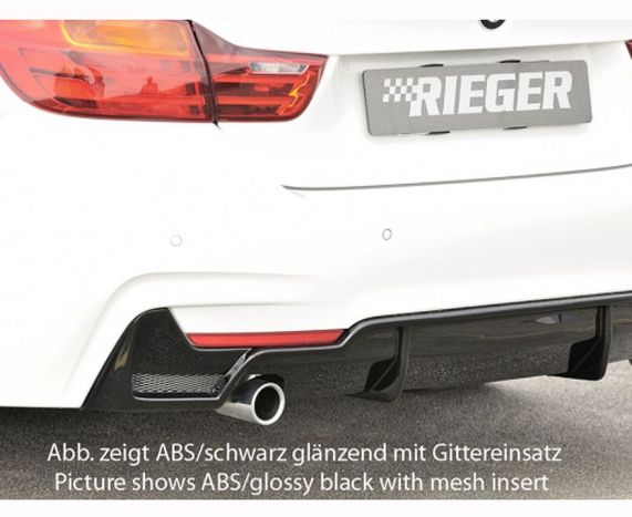 bmw 4 series rear diffuser gloss black