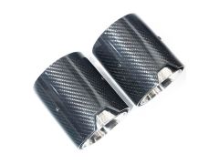 BMW F40/F44 135I & 235I CARBON FIBRE EXHAUST TIPS - CHROME (SET OF 2)