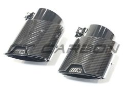 BMW M2, M3, M4 G87/G80/G81/G82/G83 CARBON EXHAUST TIPS - BLACK (SET OF 4)